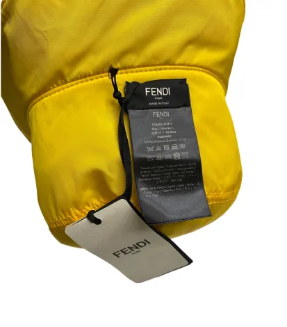 ACCESSORIES Preowned Authentic Fendi Zucca Zucchino Bucket Hat Yellow Black Nylon Wool 4 ~item/2024/10/10/img_3373